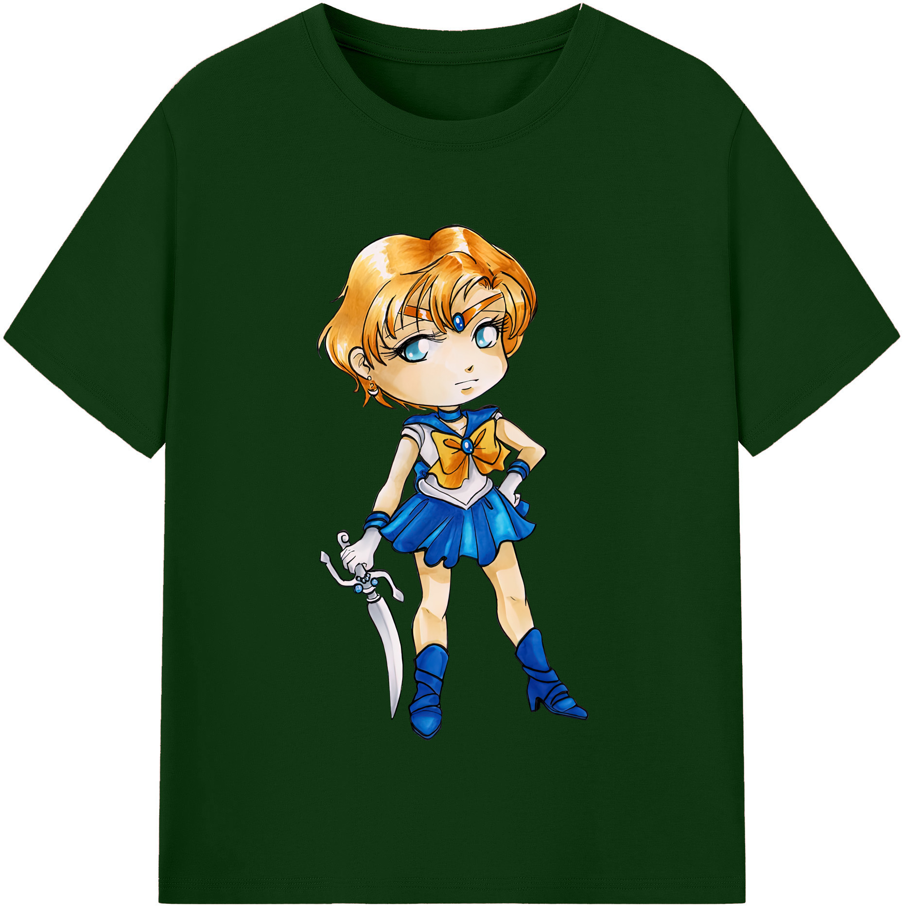 （画像用） 美少女戦士セーラームーン 天王はるか Sailor Moon Tenoh Haruka 綿100％半袖Tシャツ（フロントプリント）
